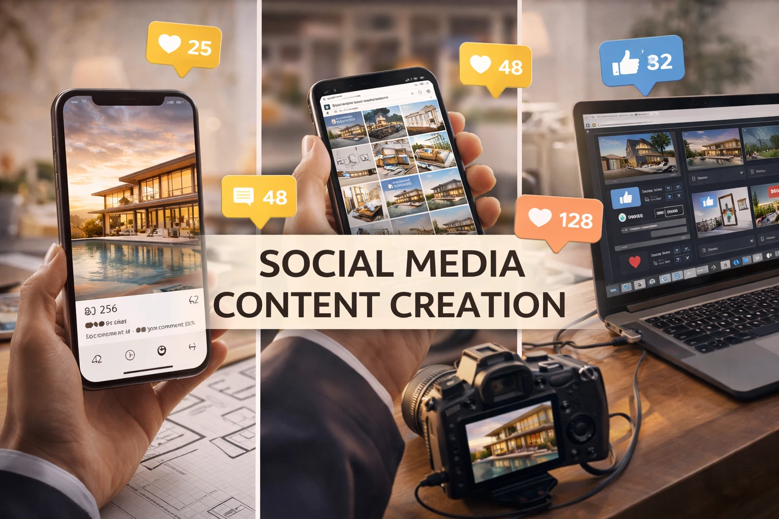 Social Media Content Creation - Professional real estate photography service